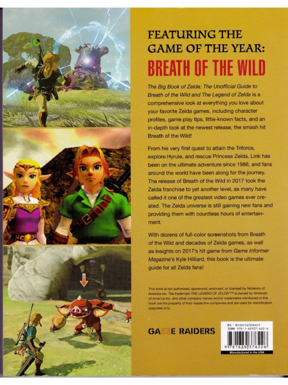 The Big Book of Zelda Unofficial Guide Breath of the Wild Link Nintendo 2017 PB
